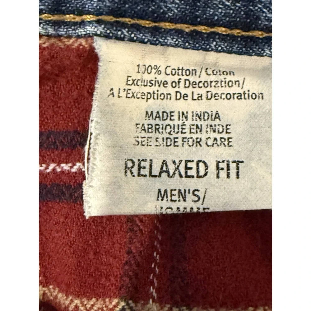 Eddie Bauer Flannel Lined Jeans Mens 38x29 Relaxed Fit Blue Winter Warm Denim